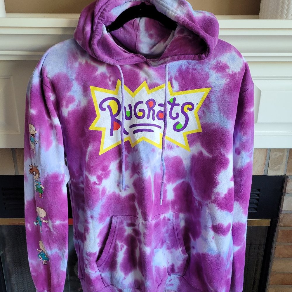 RUGRATS Tie-Dye Hoodie Sz L